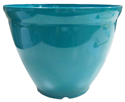15 x 11.5 Bell Planter Teal Gloss - 12 per case - Decorative Planters